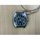CWC W10 British Army Service Watch Wind Up, Nato Marks, Sn° 072 Date 1980, Glass Broke, from MOD