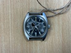 CWC W10 British Army Service Watch Wind Up, Nato Marks, Sn° 072 Date 1980, Glass Broke, from MOD