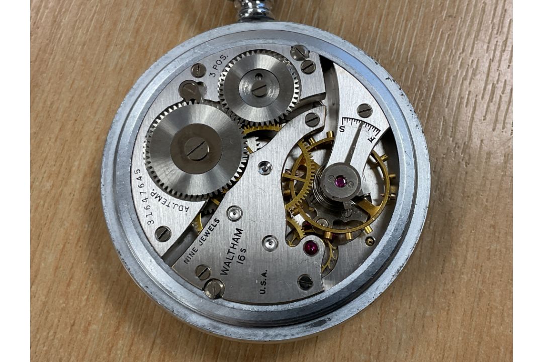 Very Rare Waltham 9 Jewel Non-Lum 0552 Royal Navy Deck Watch Issued to Nuclear Submarines, Sn° 9286 - Image 5 of 6