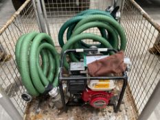 Wacker PT2 Water Pump with Suction Hoses & Filters, Honda 5HP Engine, Direct from UK Fire & Rescue