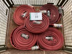 5 x Rolls of Duraline Lay Flat Fire Hose, Direct from UK Fire & Rescue