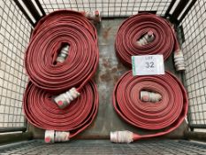 5 x Rolls of Duraline Lay Flat Fire Hose, Direct from UK Fire & Rescue