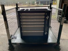 1x New Unissued Gunter Wagen 6 Drawer Tool Cabinet c/w Tools, on Castors with Keys as shown