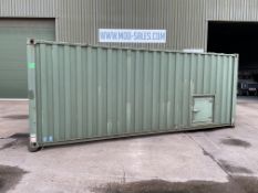 20ft x 8ft Insulated Secure Office Workshop Container with Crane Electrics, Twist Locks, from MOD
