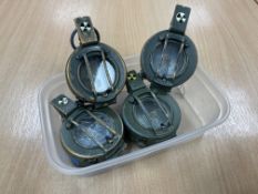 4x Stanley London Brass Prismatic Compass