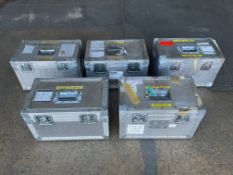5x Aluminium High Value Optical Instrument Transit Cases, From MOD.