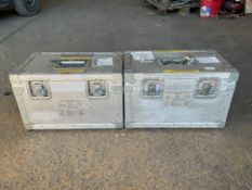 2x Aluminium High Value Optical Instrument Transit Cases, From MOD.