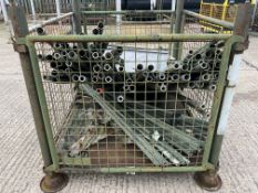 Approx.120x Aluminium Tent/Camo Poles & Box of Tent Pegs