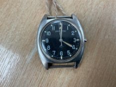 Hamilton British Army W10 Service Watch - Mechanical Wind up Nato Marks Date 1973 *Winder Missing*