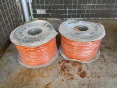 2x 100m Rolls of New Unissued 240 Volt 2 Core Cable, from MOD.