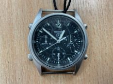 Seiko Gen 1 Pilots Chrono Watch RAF Harrier Force Issue. Nato Marks SN° 9420. Date 1989
