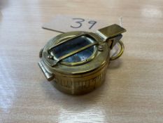 Very Rare. T.G & Co WW2 British Army Prismatic Compass Brass MK111. Date 1942 Original Leather Case.