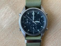 Seiko Gen 1 Pilots Chrono RAF Harrier Force Issue, Nato Marks, Sn°4602, Date 1987
