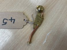 Very Unusual Brass Navy Bosuns Whistle.