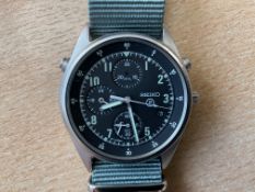 Seiko Gen 2 Pilots Chrono Date Adjust RAF Tornado Force Issue, Nato Marks, Sn° 2104, Date 1995