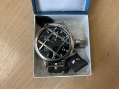V . Rare New Unissued Russian Navy Divers Watch with Strap Original Box, Papers, Date 1977 Cold War