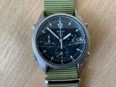 Seiko Gen 1 Pilots Chrono RAF Harrier Force Issue, Nato Marks, Sn°6856, Date 1988 *Sratch in Glass*