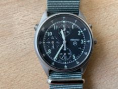 Seiko Gen 2 Pilots Chrono Date Adjust RAF Tornado Force Issue, Nato Marks, Sn° 2360, Date 1995