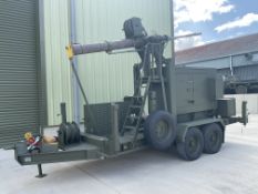 MSI Defence Systems Mobile Antenna Mast, Ex Reserve on R.M. 4 Wheel 5500KG Trailer