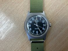 CWC British Army W10 Service Watch, Water Resistant to 5ATM Nato Marks.SN° 5106, Date 2005.