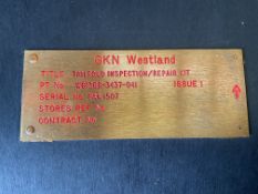 New Unissued Westland Helicopter Tool kit in Pele1600 Hard Transit Case, From MOD.