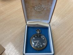 Very Nice WW2 Brass Case CYMA Issued Military Pocket Watch. GSTP Broad Arrow Mark SN° M88643.
