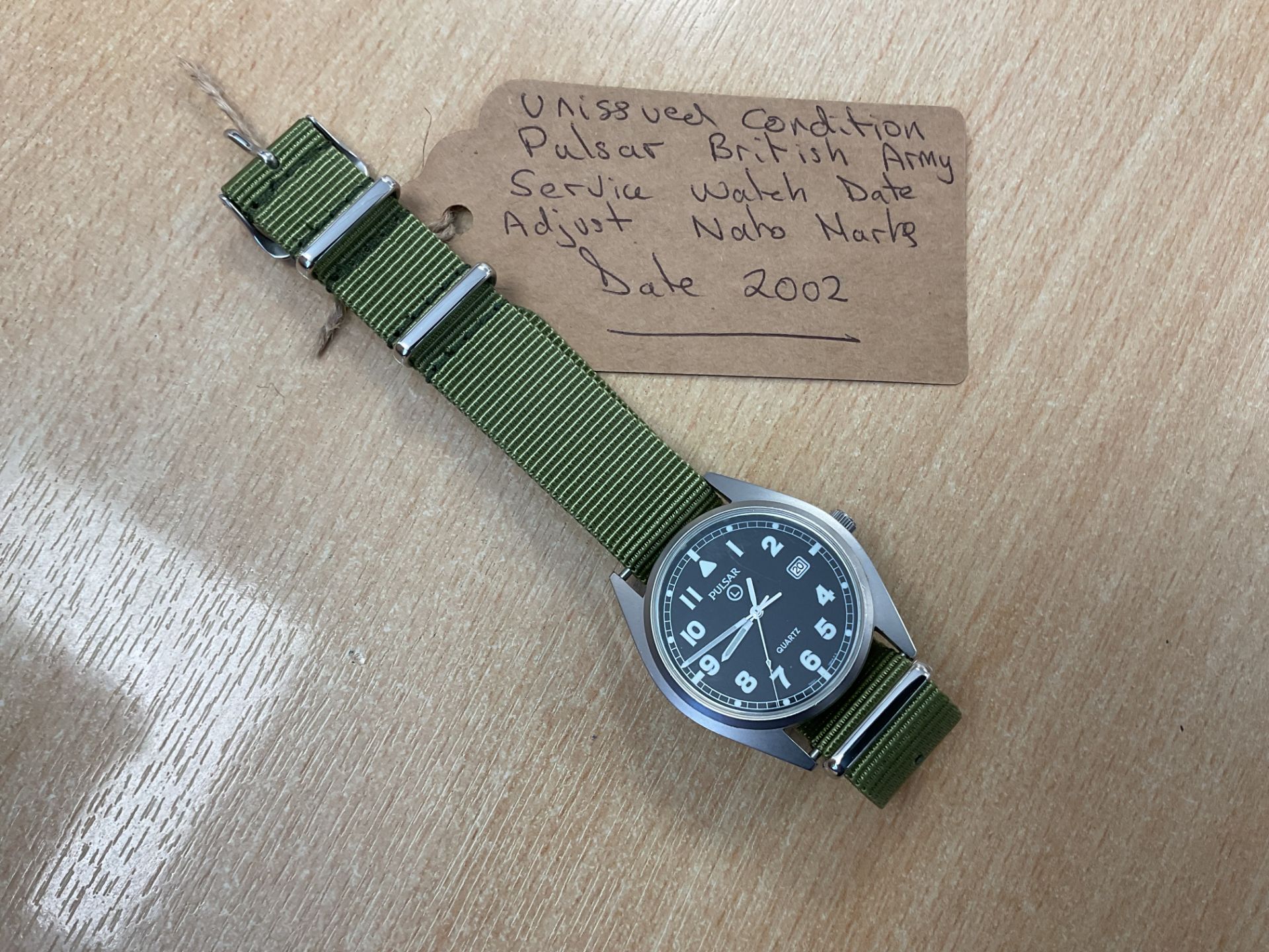 Unissued Condition Pulsar British Army Service Watch Date Adjust. Nato Marks. Date 2002. - Image 4 of 4