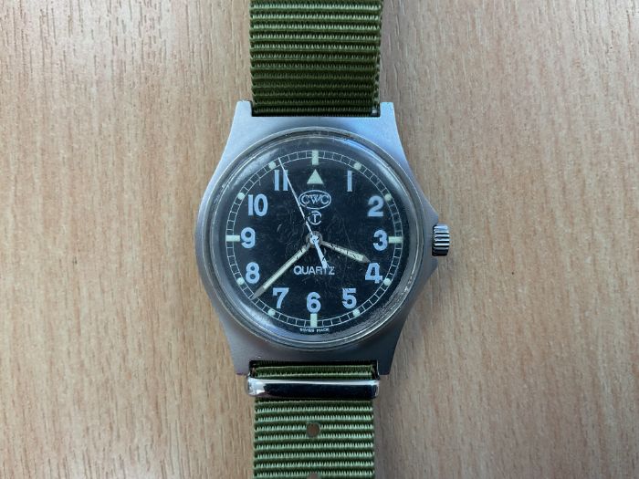 Rare CWC W10 British Army Service Watch, Nato Marks, Date 1991, Gulf War 1