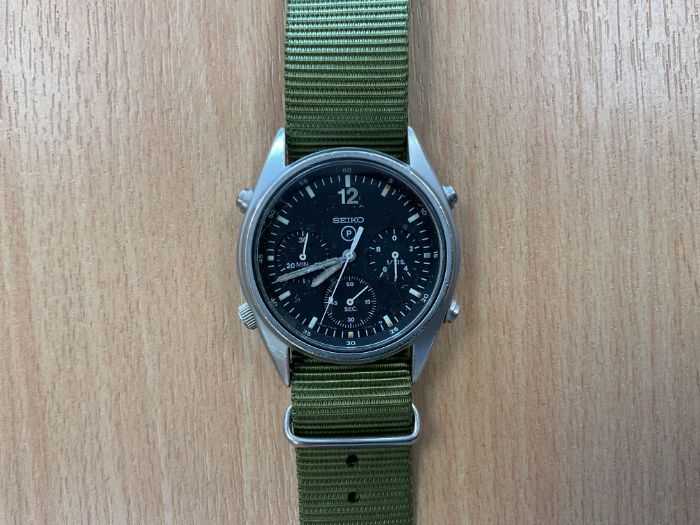 Seiko Gen 1 Pilots Chrono RAF Harrier Force Issue, Sn° 5840, Date 1988