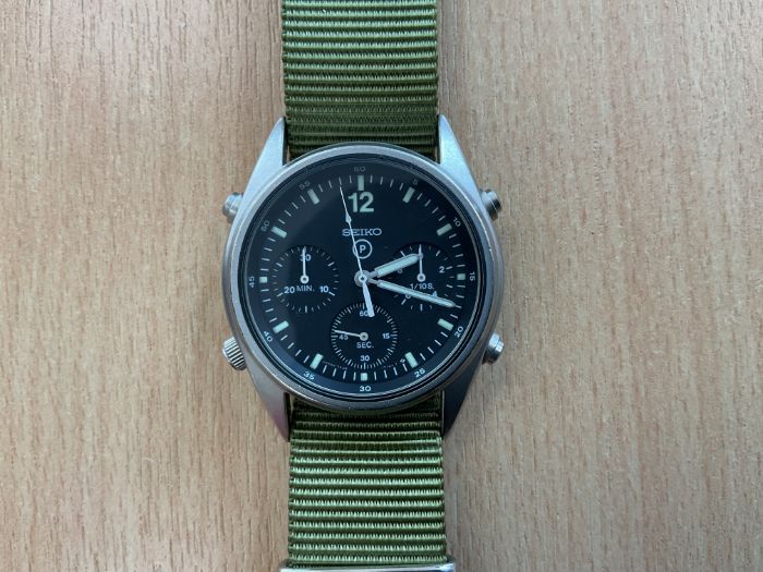 Seiko Gen 1 Pilots Chrono RAF Harrier Force Issue, Nato Marks, Sn° 10143, Date 1990