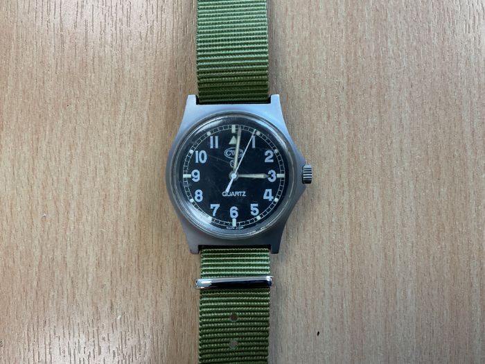 CWC W10 British Army Service Watch, Nato Marks, Date 1991, Gulf War 1