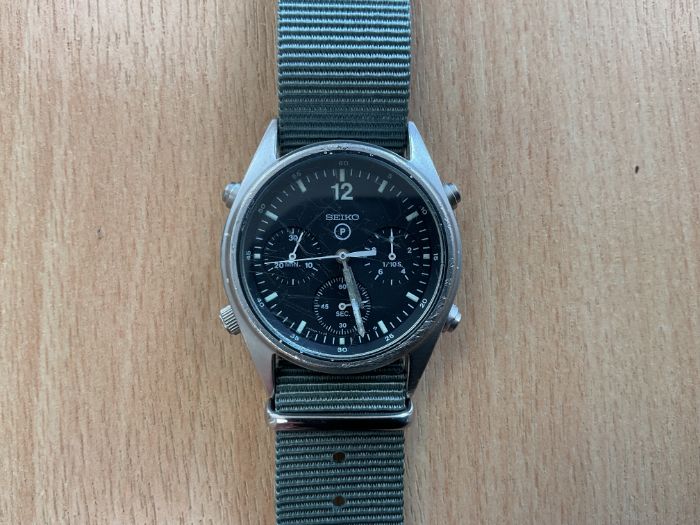 Seiko Gen 1 Pilots Chrono RAF Harrier Force Issue, Nato Marks, Sn° 10773, Date 1990