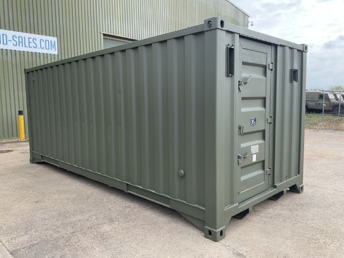20ft x 8ft Demountable Drops/Hook Loader Ablution Container c/w Twist Locks, from UK MOD