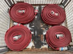 4 x Rolls of Duraline Fire Hose, Direct from UK Fire & Rescue