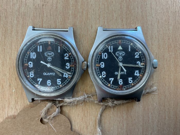 2x CWC 0552 / W10 Marines / Army Service Watches, Nato Marks, Date 1991 / 1989
