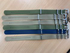 6x New Unissued Nato Watch Straps