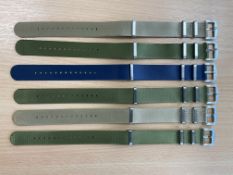 6x New Unissued Nato Watch Straps