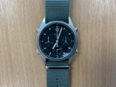 Seiko Gen 1 Pilots Chrono RAF Harrier Force Issue, Nato Marks, Sn° 3737, Date 1986, Chip in Glass