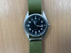 Unissued Condition Pulsar British Army Service Watch with Date, Nato Marks, Date 1999