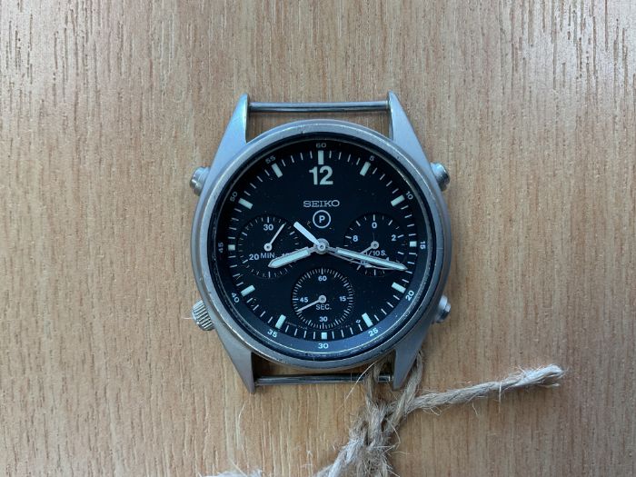 Seiko Gen 1 Pilots Chrono RAF Harrier Force Issue, Nato Marks, Sn° 5795, Date 1988, Glass Missing