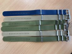 6x New Unissued Nato Watch Straps