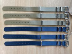 6x New Unissued Nato Watch Straps