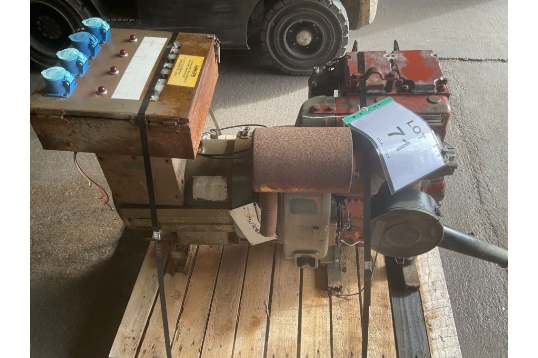 Lister 2 Cyl Diesel 240V Electric Start Single Phase 7KVA Diesel Generator, from MOD - Image 1 of 7