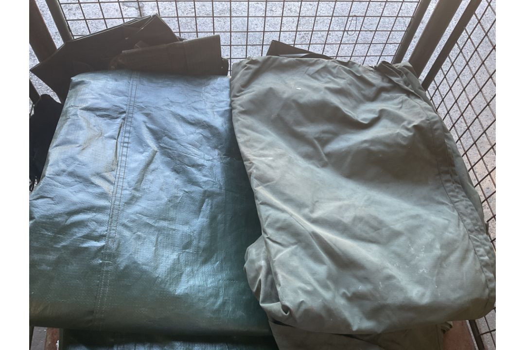1x Stillage of Unissued Canvas Tarpaulin Sheets, from MOD - Image 2 of 4