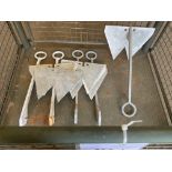 5x New Unissued Galvanised Winching Anchors, from MOD