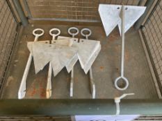 5x New Unissued Galvanised Winching Anchors, from MOD