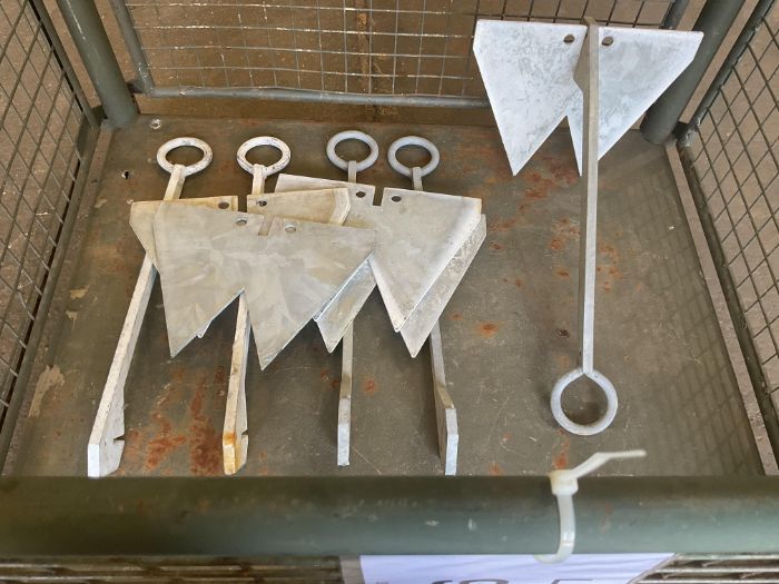 5x New Unissued Galvanised Winching Anchors, from MOD