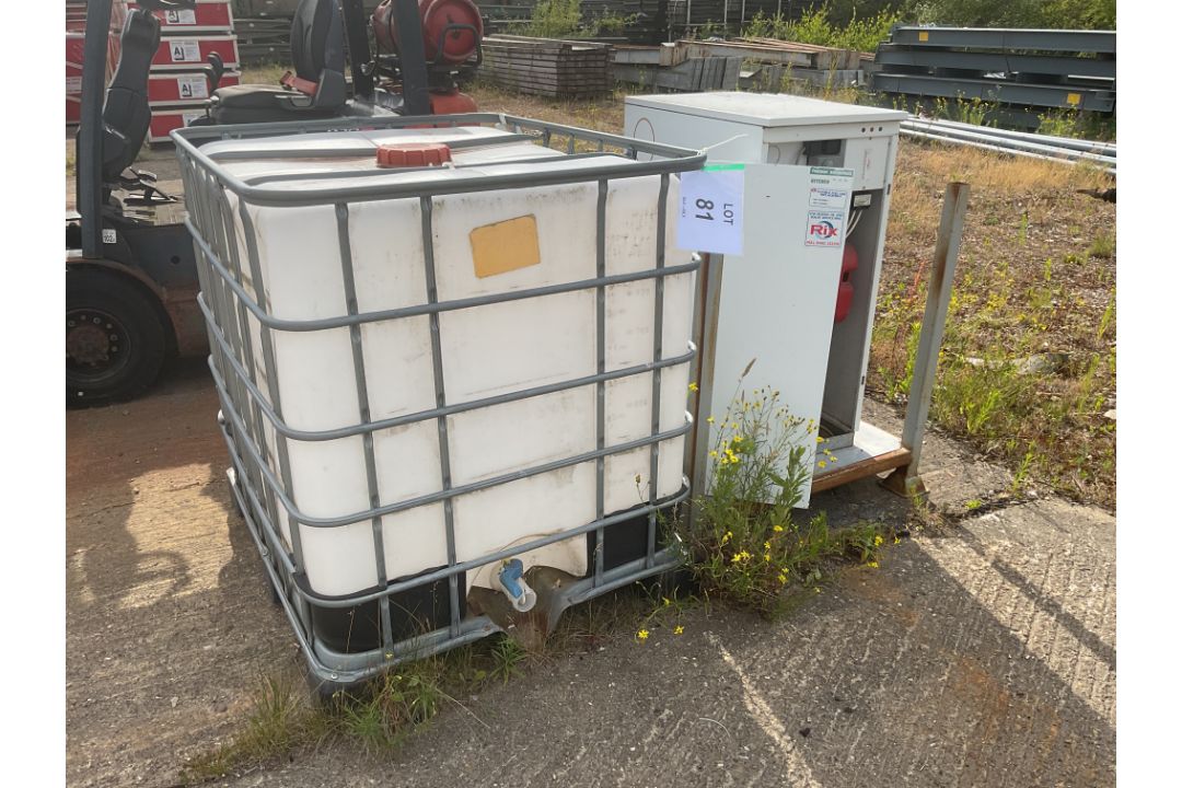 Fire Bird Central Heating / Hot Water 240V Oil / Fired Boiler and 1000L Schutz IBC Tank, from MOD - Image 1 of 9