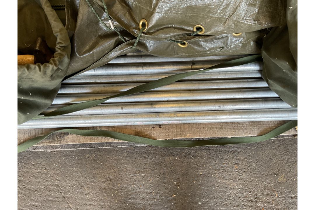 BRITISH ARMY 12x12 Tent c/w Poles, Angles, Pegs etc, from MOD { Army Cadets ) - Image 6 of 7