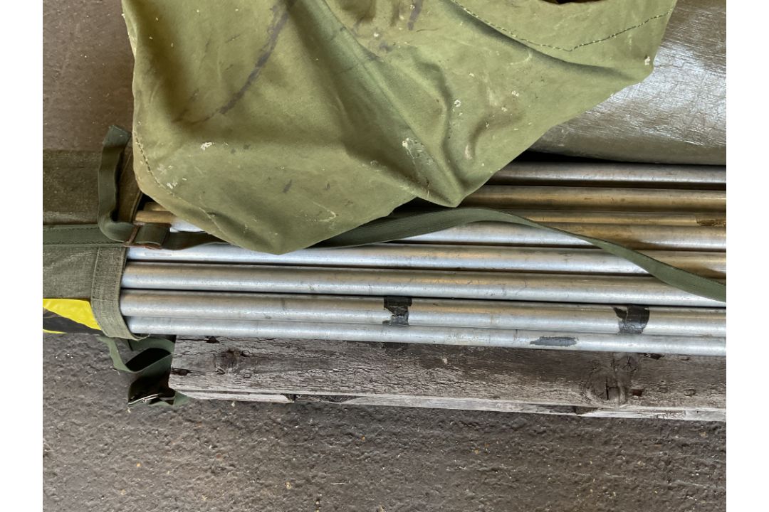 BRITISH ARMY 12x12 Tent Rip c/w Poles, Angles, Pegs etc, from MOD { Army Cadets ) - Image 5 of 6